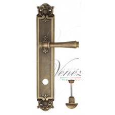 Ручка дверная на планке с фиксатором Venezia Callisto WC-2 PL97 матовая бронза