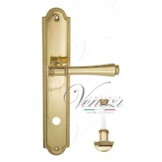 Ручка дверная на планке с фиксатором Venezia Callisto WC-2 PL98 полированная латунь