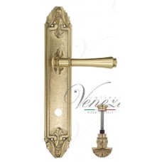 Ручка дверная на планке с фиксатором Venezia Callisto WC-4 PL90 полированная латунь