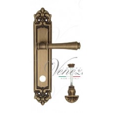 Ручка дверная на планке с фиксатором Venezia Callisto WC-4 PL96 матовая бронза