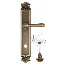 Ручка дверная на планке с фиксатором Venezia Callisto WC-4 PL97 матовая бронза