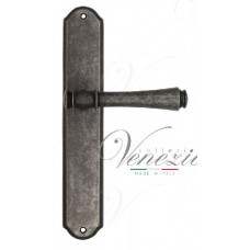 Ручка дверная на планке проходная Venezia Callisto PL02 античное серебро
