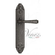 Ручка дверная на планке проходная Venezia Callisto PL90 античное серебро