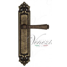 Ручка дверная на планке проходная Venezia Callisto PL96 античная бронза