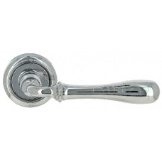 Ручка дверная на круглой розетке Extreza "CARRERA" (Каррера) 321 R01 Хром полированный F04