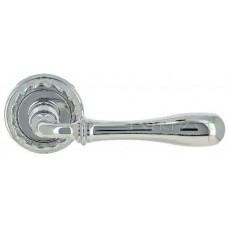 Ручка дверная на круглой розетке Extreza "CARRERA" (Каррера) 321 R02 Хром полированный F04