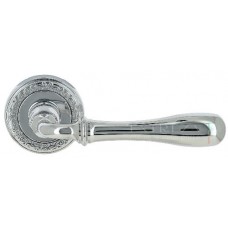 Ручка дверная на круглой розетке Extreza "CARRERA" (Каррера) 321 R06 Хром полированный F04