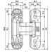Петля скрытая AGB Eclipse 2.0 (4 накладки в комплекте) E30200.03.34 (матовый хром)