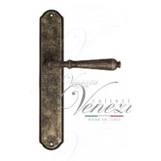 Ручка дверная на планке проходная Venezia Classic PL02 античная бронза