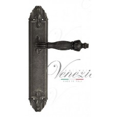 Ручка дверная на планке проходная Venezia Olimpo PL90 античное серебро