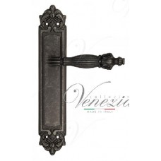 Ручка дверная на планке проходная Venezia Olimpo PL96 античное серебро