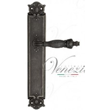 Ручка дверная на планке проходная Venezia Olimpo PL97 античное серебро
