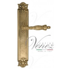 Ручка дверная на планке проходная Venezia Olimpo PL97 полированная латунь
