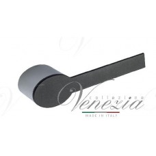 Ручка дверная на круглой розетке Venezia Quattordici D101 Хром полированный + черный