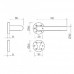 Ручка дверная противопожарная Doorlock DL 040/F-55 PZ L-form Rt с накладками