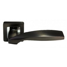 Ручка дверная на квадратной розетке Morelli DIY MH-45 GR-CP-S55 графит/полированный хром