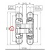 KUBICA K1019 DXSX, KOMBI HYBRID OS петля скрытая универсальная МАТОВОЕ ЗОЛОТО (52 kg)