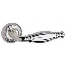 Дверная ручка на круглой розетке Pasini 3661 QUEEN SILVER серебро