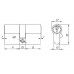 Цилиндровый механизм Ajax AX100/60 mm (25+10+25) CP хром 5 кл.
