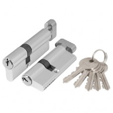 Цилиндровый механизм с вертушкой Ajax AX102/80 mm (30+10+40) CP хром 5 кл.