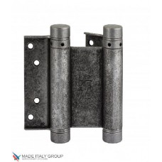 Дверная петля пружинная амортизирующая ALDEGHI 100x33x37 античное серебро ALD150